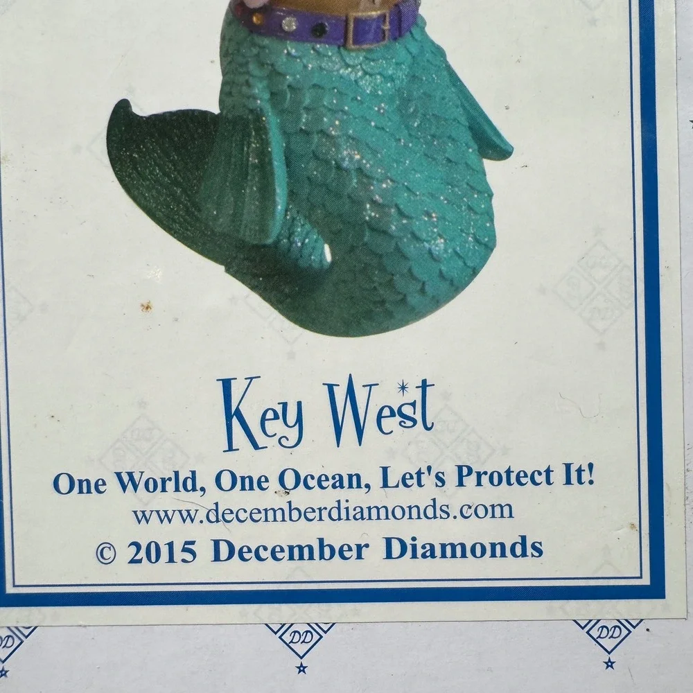 December Diamonds 2015 Key West Merman Retired Christmas Ornament w/Box 55-90850